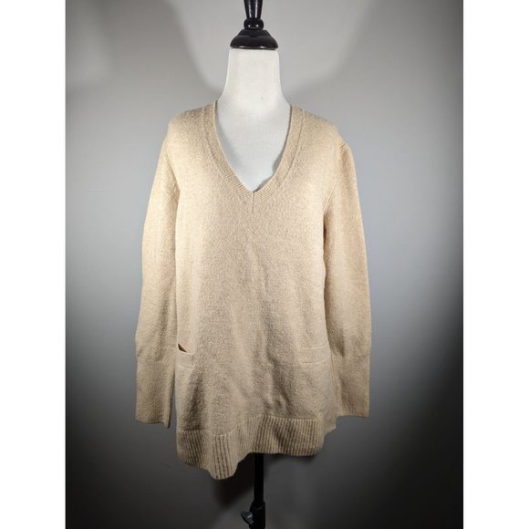 J. Crew Tan V-Neck Sweater - Picture 2 of 8